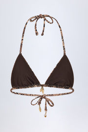 Oh Polly Cavas haut bikini triangle snake strass
