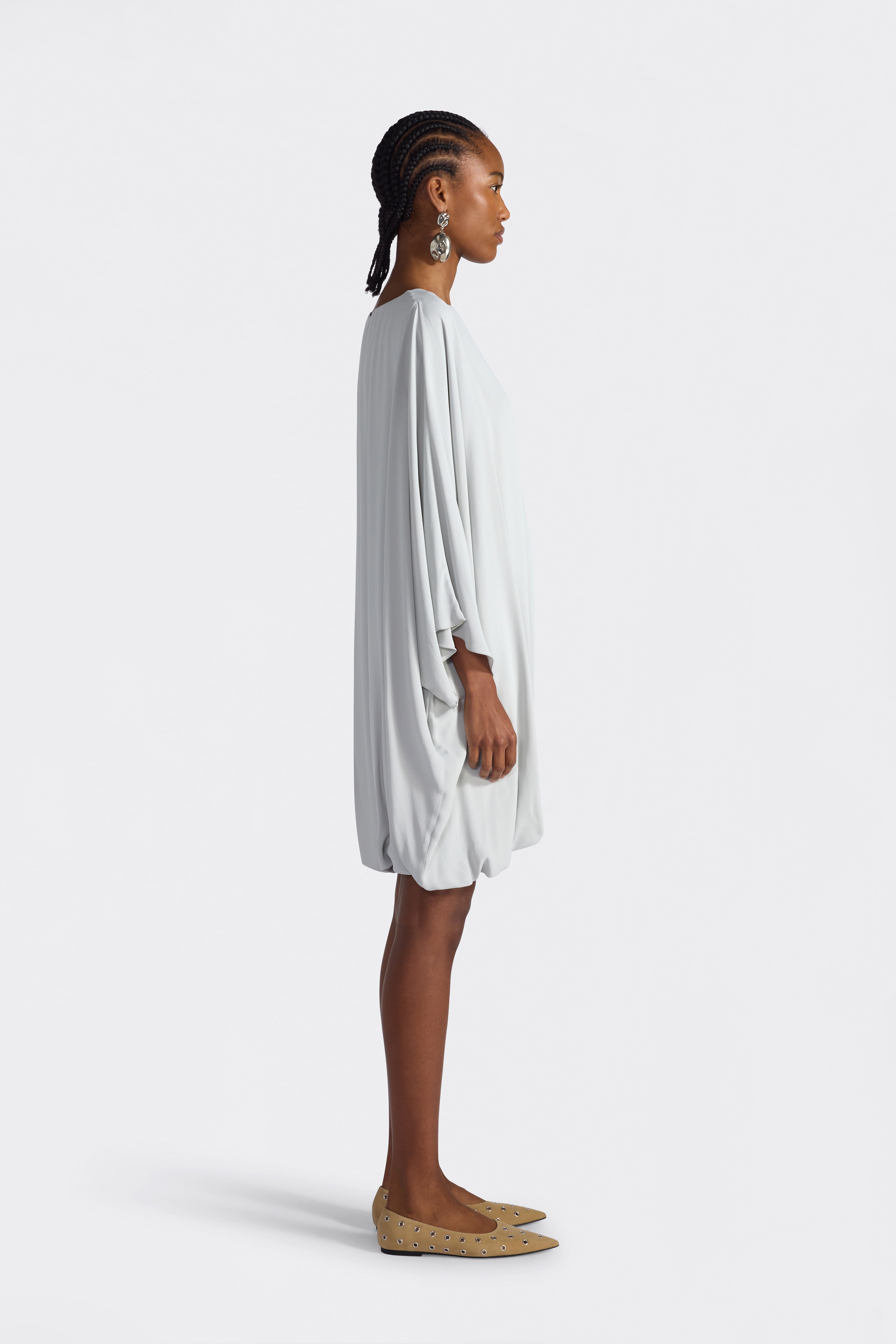 Liviana Conti Henriette Robe Courte Georgette Brezza Manches Longues
