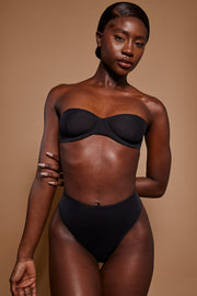 Oh Polly 7163 soutien-gorge bustier noir mesh armatures