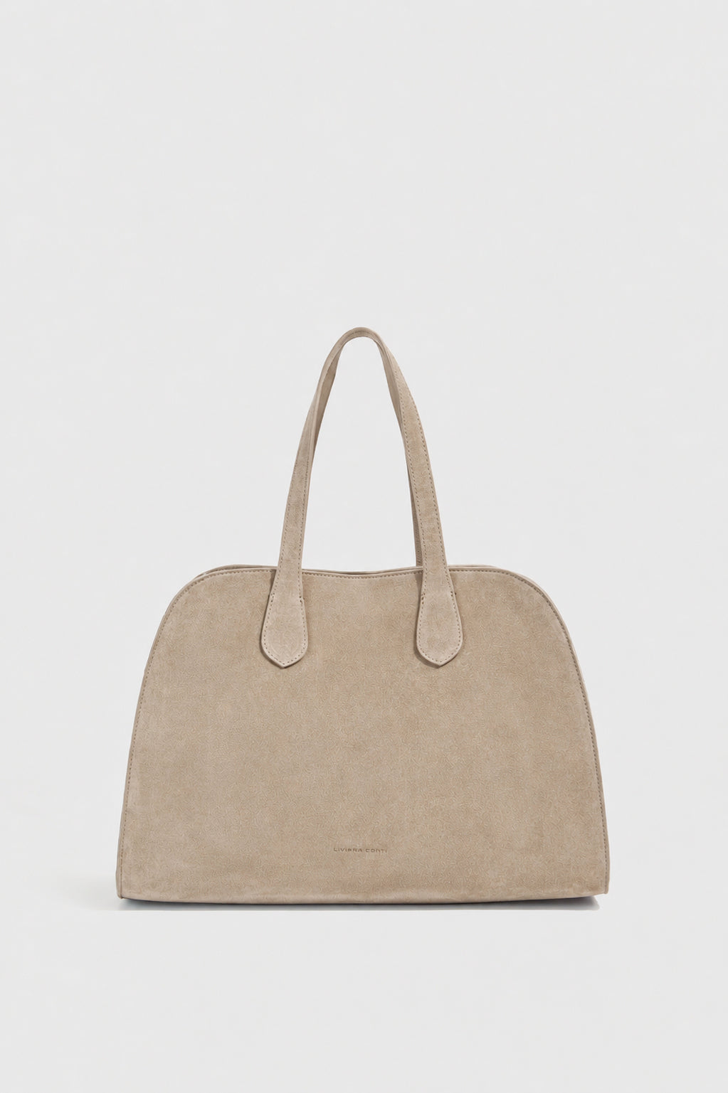 Liviana Conti Madison sac main veau suédé bleuette-marron