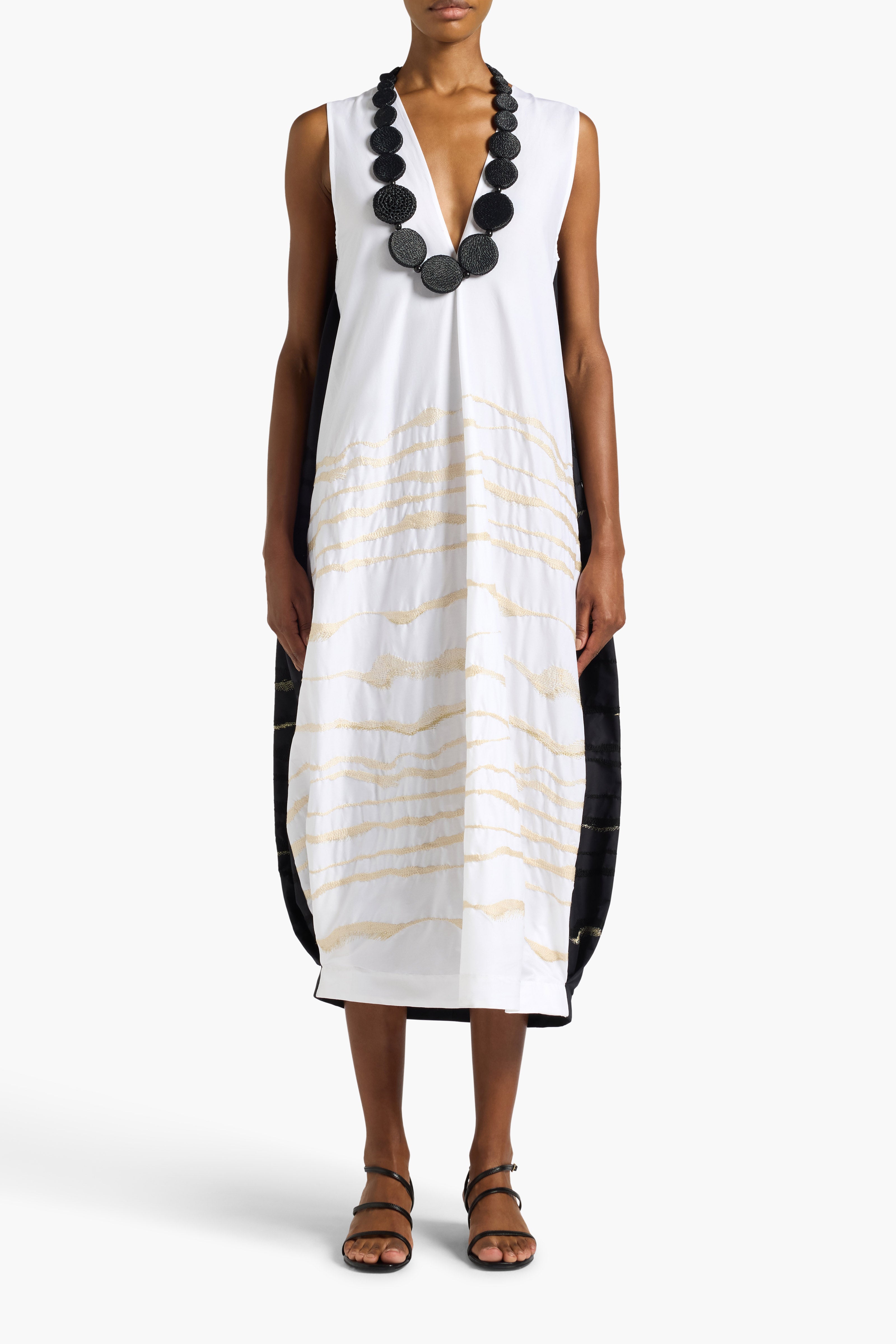 Liviana Conti Beverly robe blanche sans manches