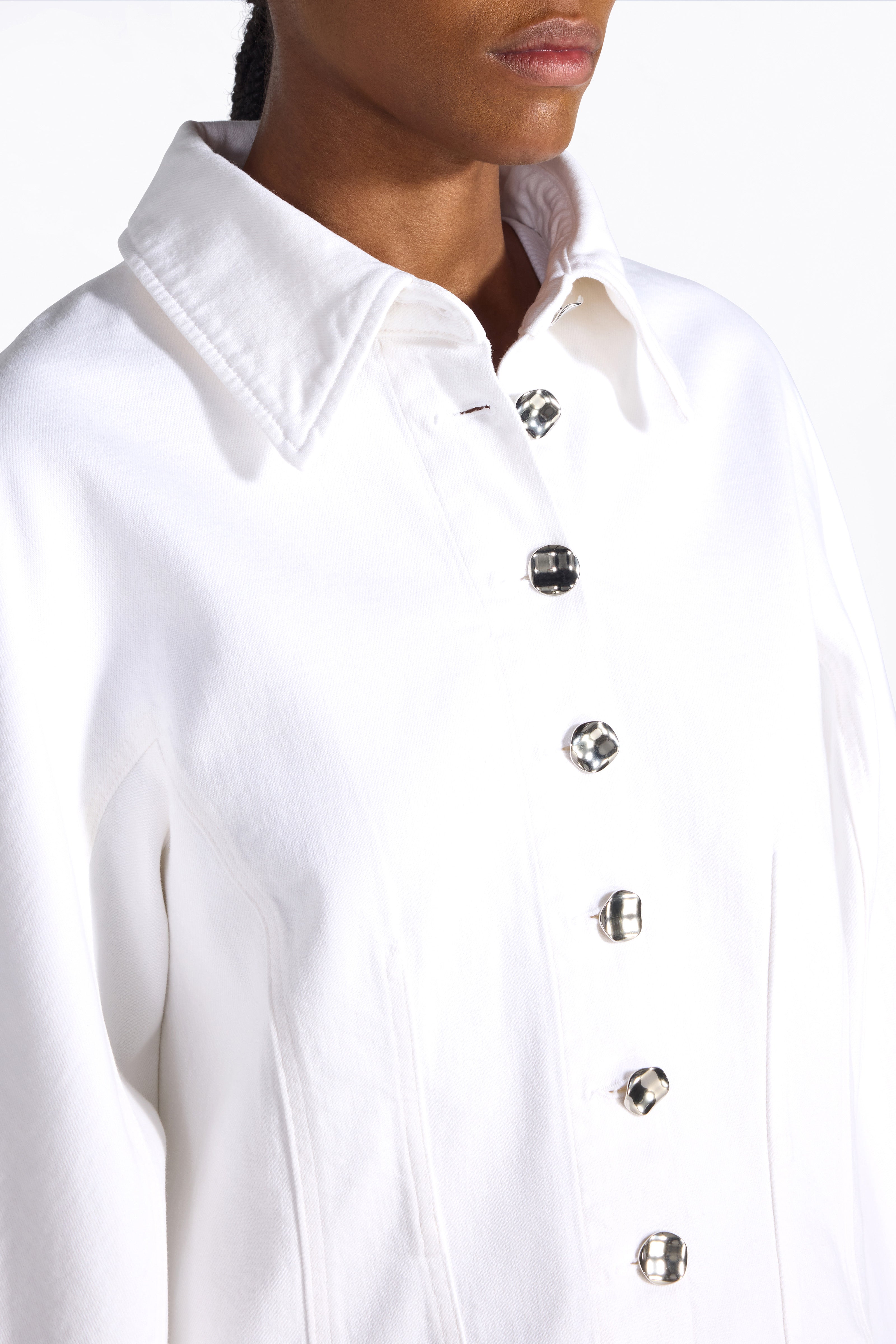 Liviana Conti Daniel veste crop coton stretch sale