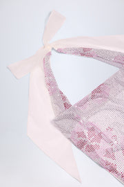 Oh Polly Embellished Robe Maxi Rose Hotfix Col Bénitier