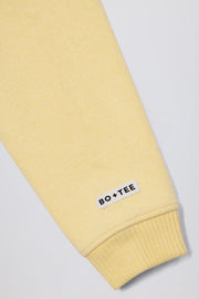 Oh Polly Sweat Capuche Zippé Court Jaune Citron Coton
