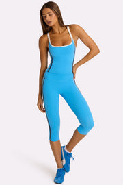 Oh Polly Bo+Tee Soft Active legging capri bleu électrique
