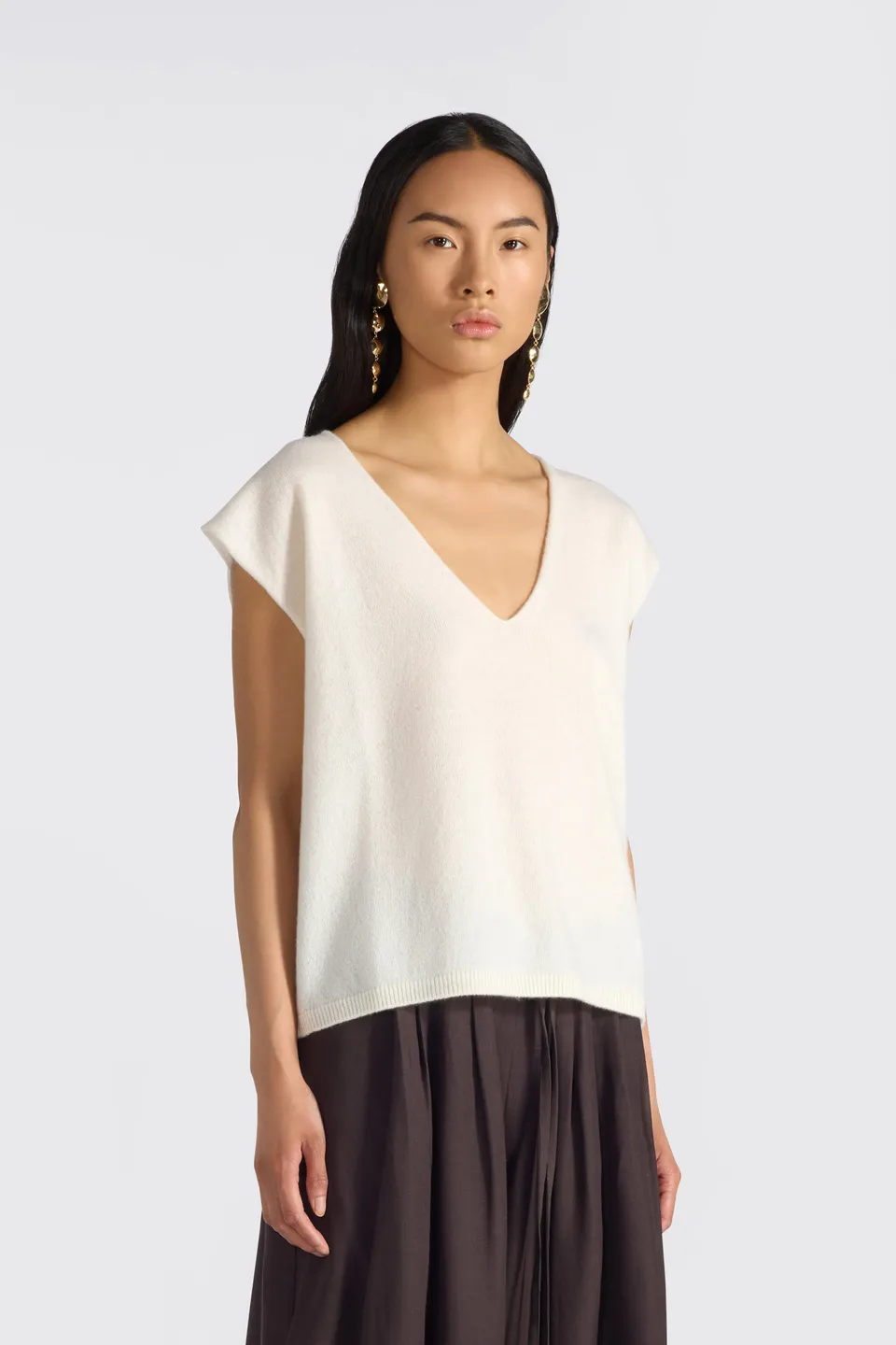 Liviana Conti Gilet Aisha cachemire pomice