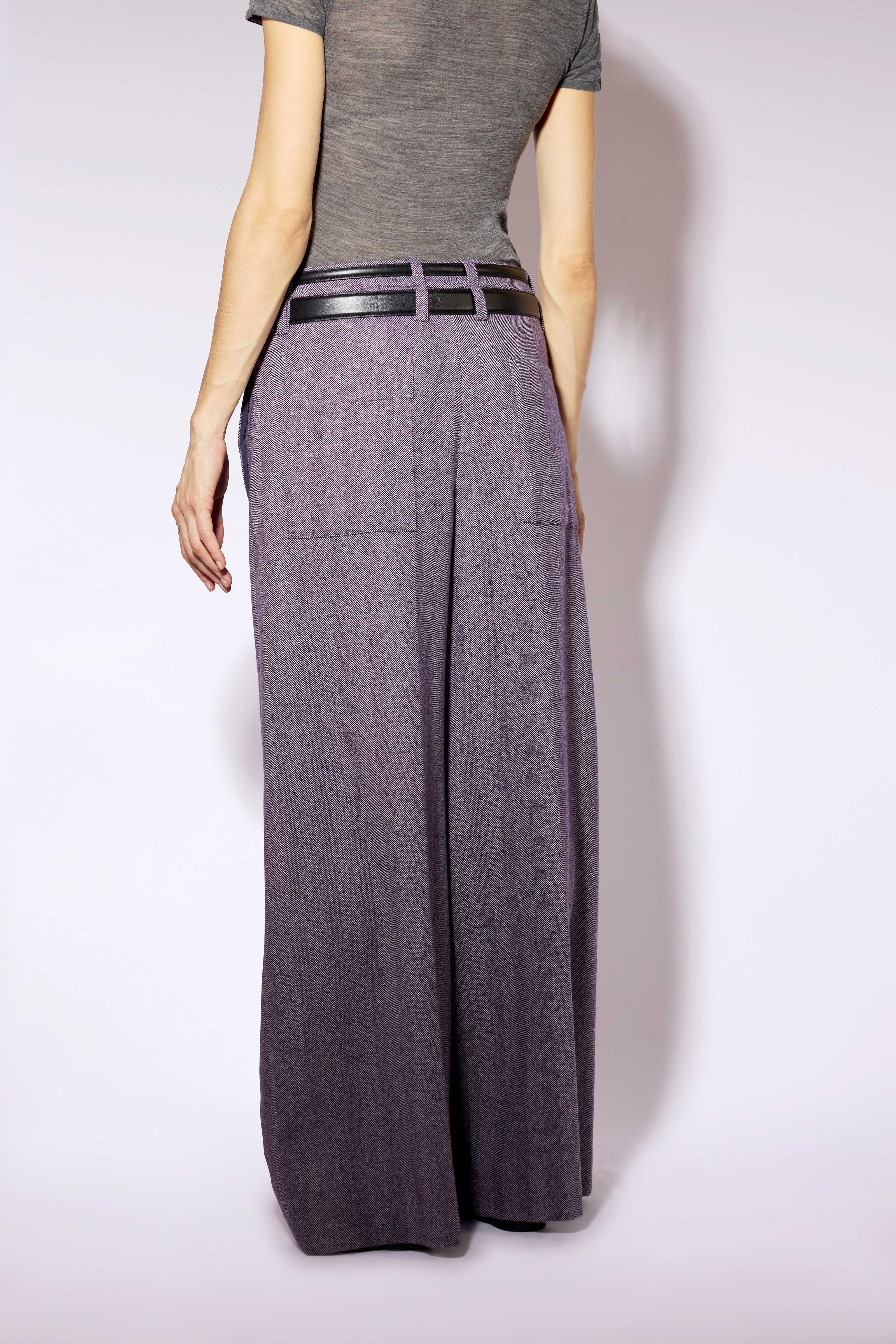 Liviana Conti Benton pantalon palazzo resca mirtillo bianc