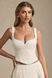 Oh Polly Nami 13693 top corset ivoire à lacets