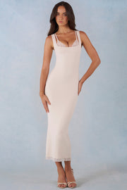 Oh Polly Sorelle robe midi ivoire dentelle modal