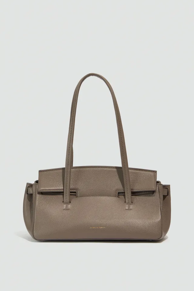 Liviana Conti Aida sac marron cuir grainé