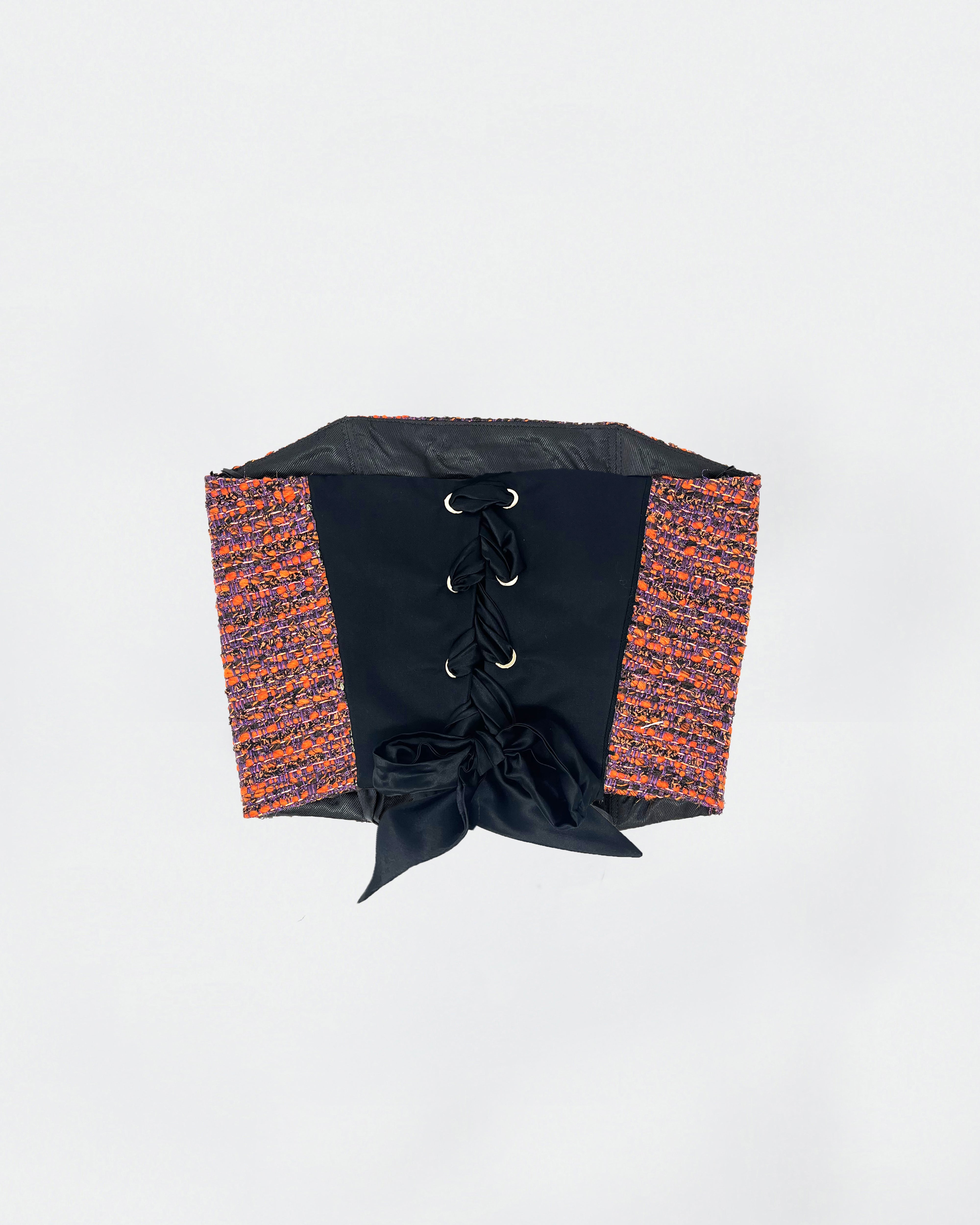 The Ethiquette Anita Bustier top taille XS-XL satin tweed