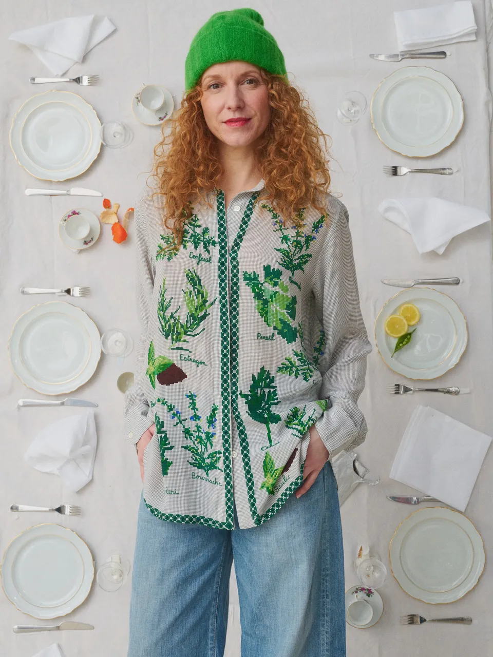 MII Mii à table Chemise Assia chemise soie Le Potager
