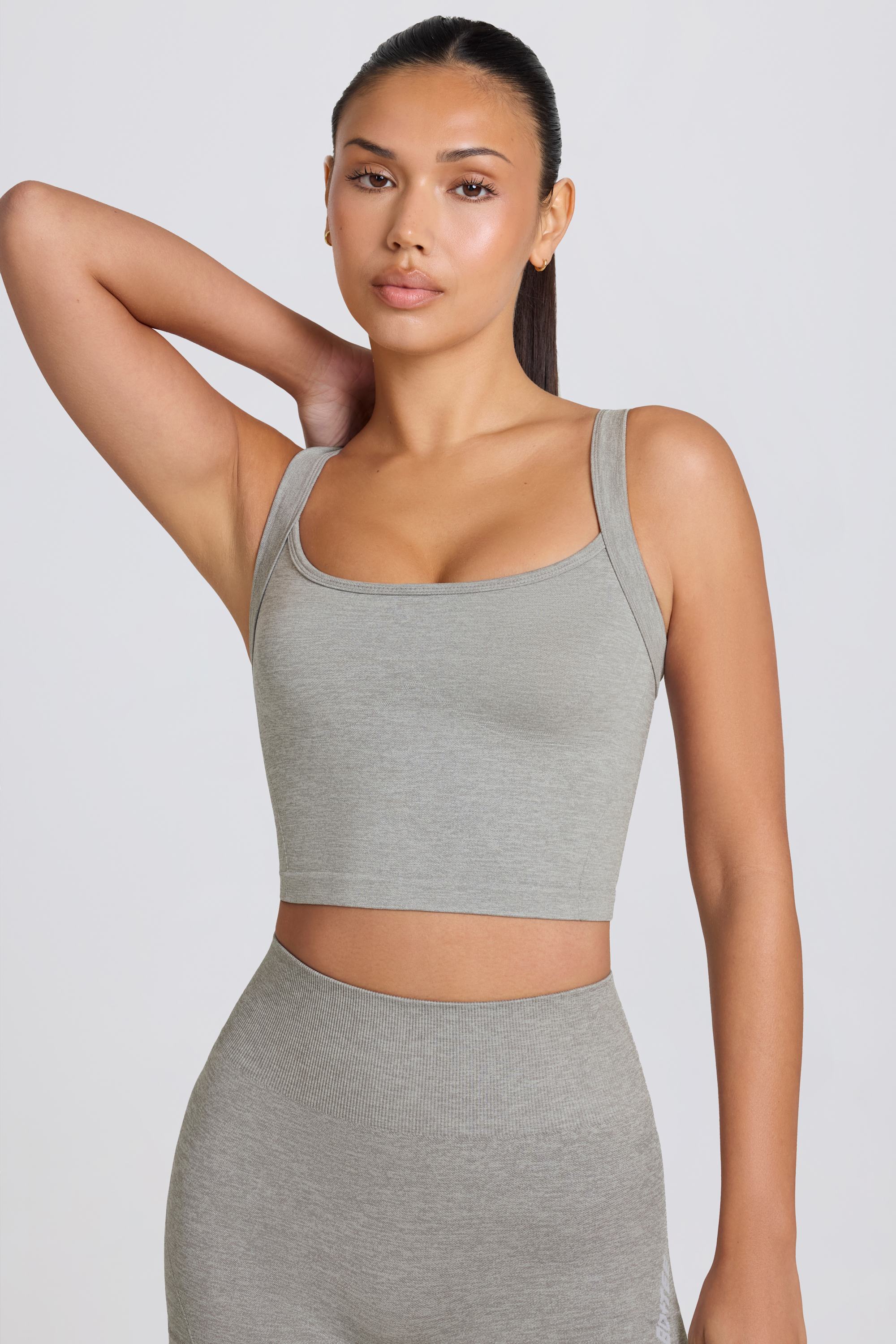 Oh Polly Super Sculpt Top Camisole Gris Chiné Gainant