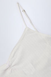 Oh Polly Livia 14253 caraco crop top blanc coton dentelle