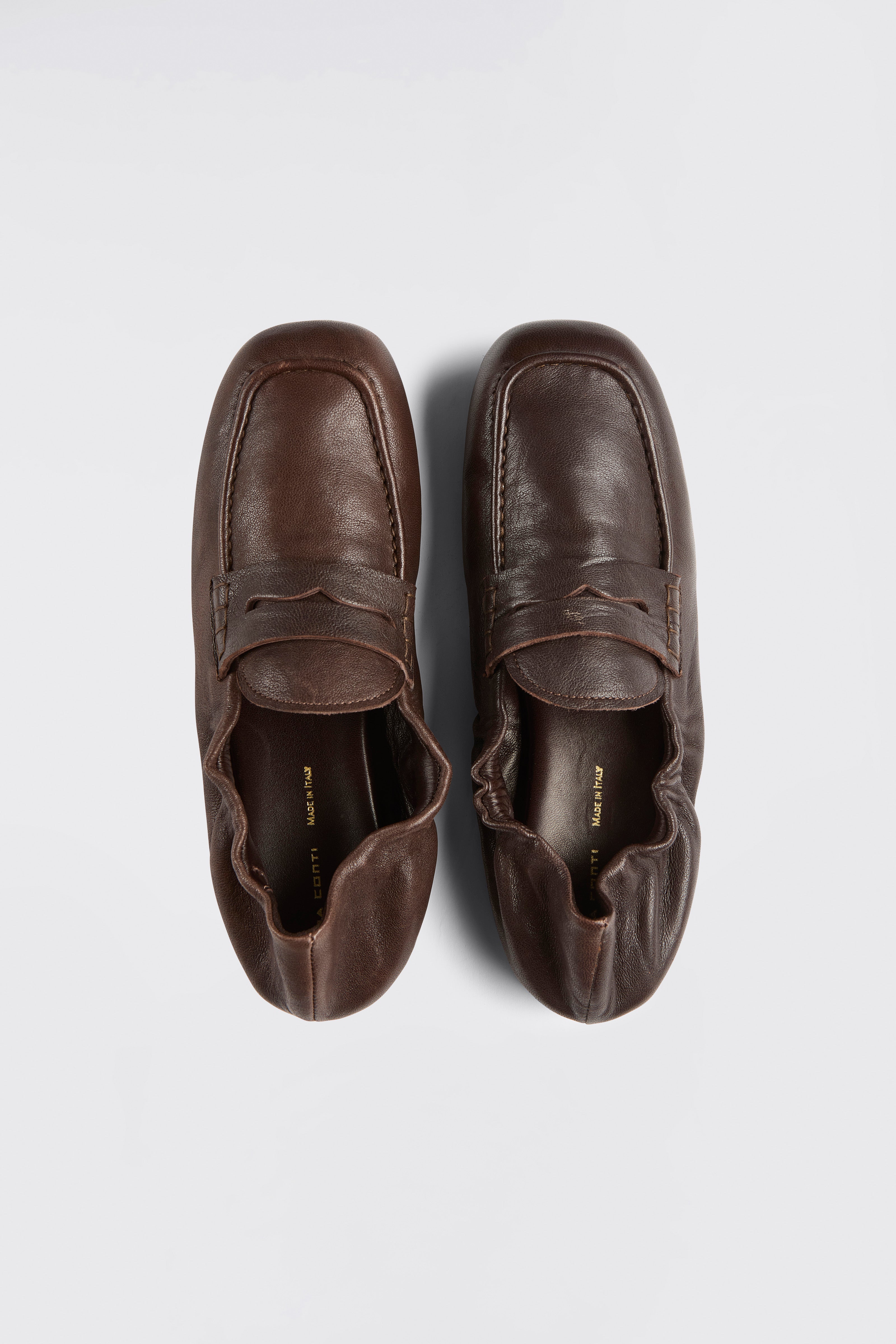 Liviana Conti Russell mocassin cuir fondente gomme