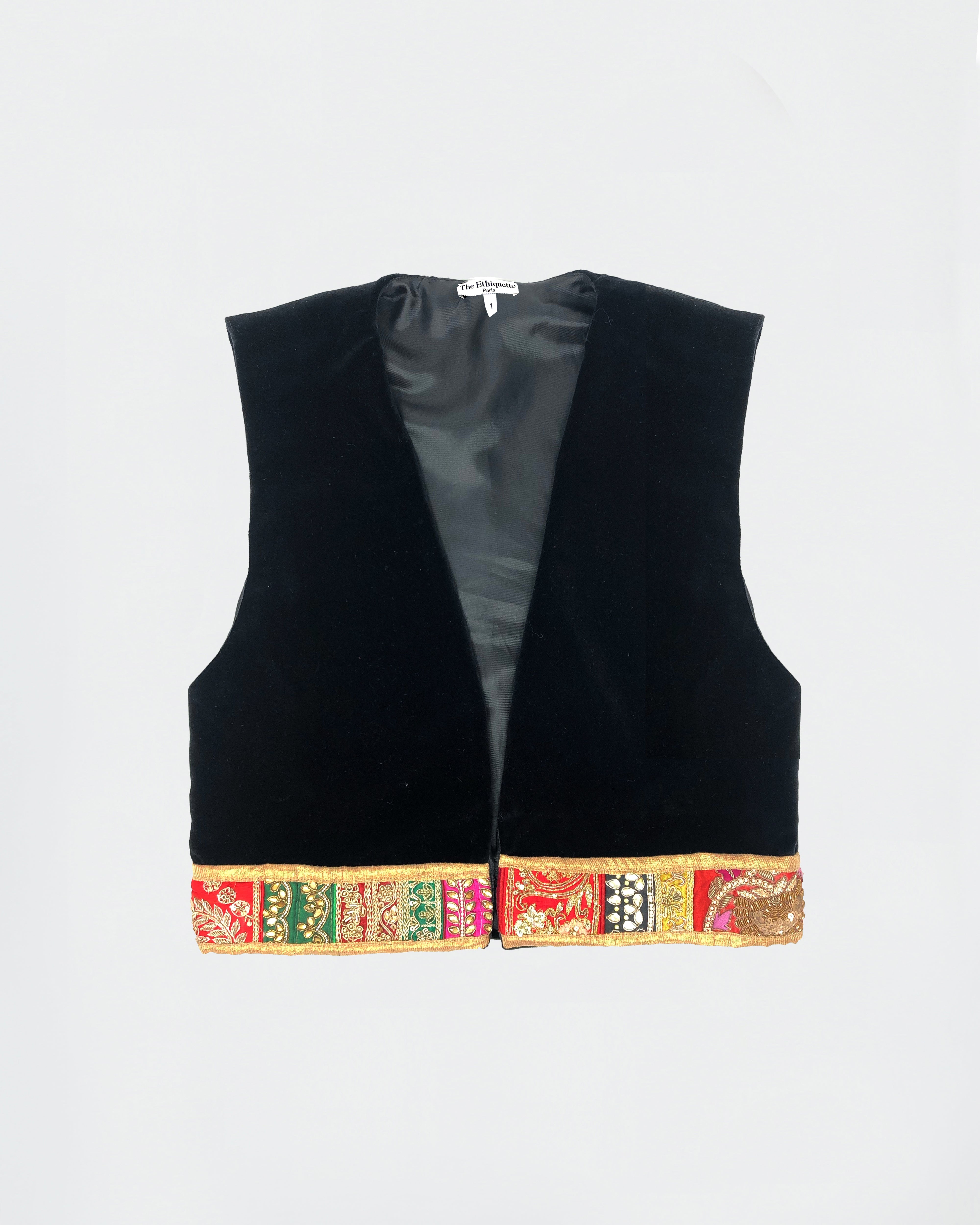 The Ethiquette Raspoutine veste velours broderie 41 cm