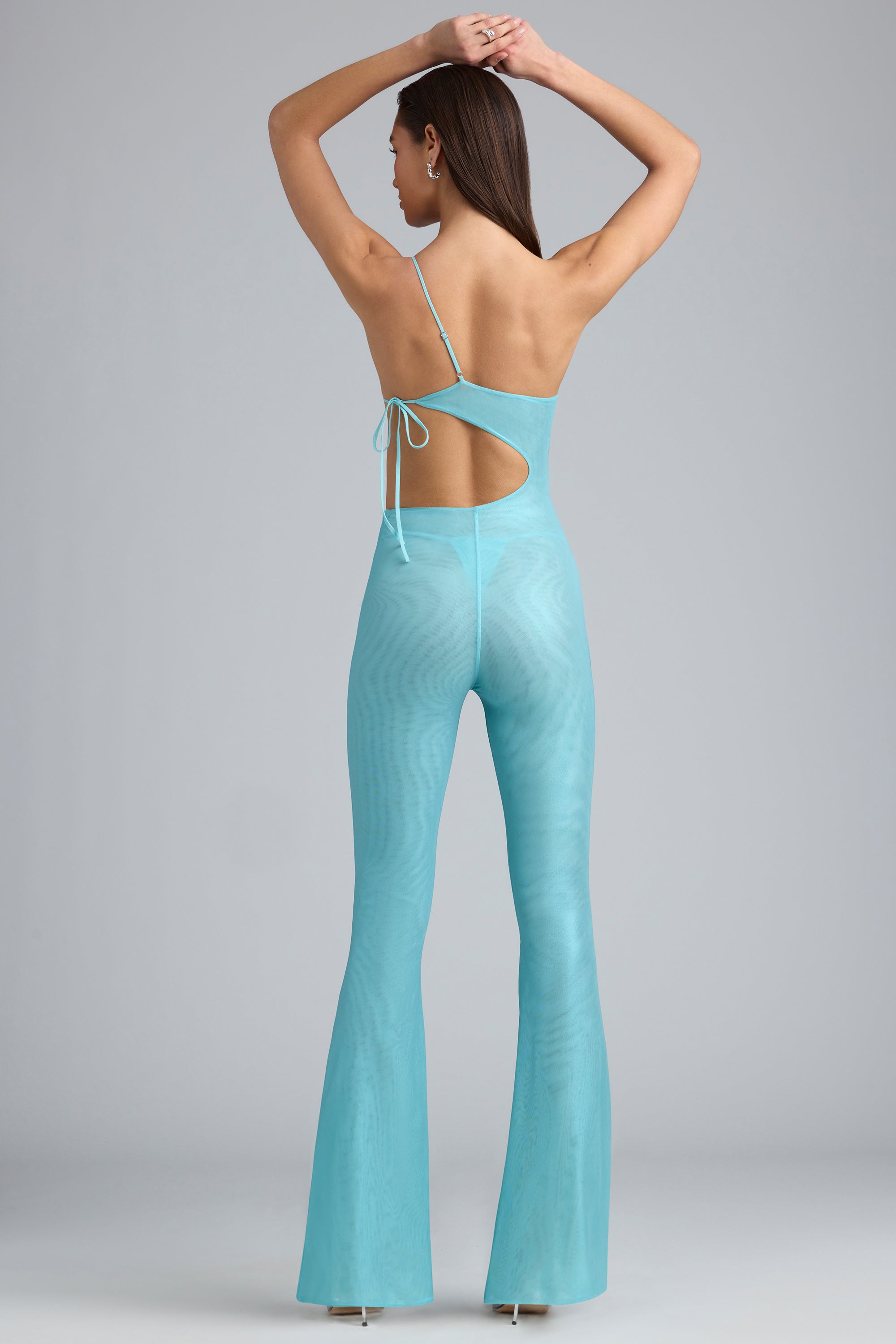 Oh Polly Amara 8183 combinaison flare bleu glacé 4