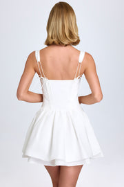 Oh Polly Analise 9266 robe mini blanche corset à lacets