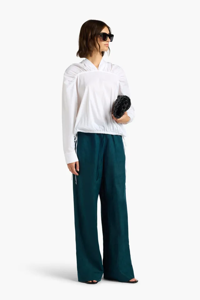 Liviana Conti Kerry blouse blanche popeline stretch