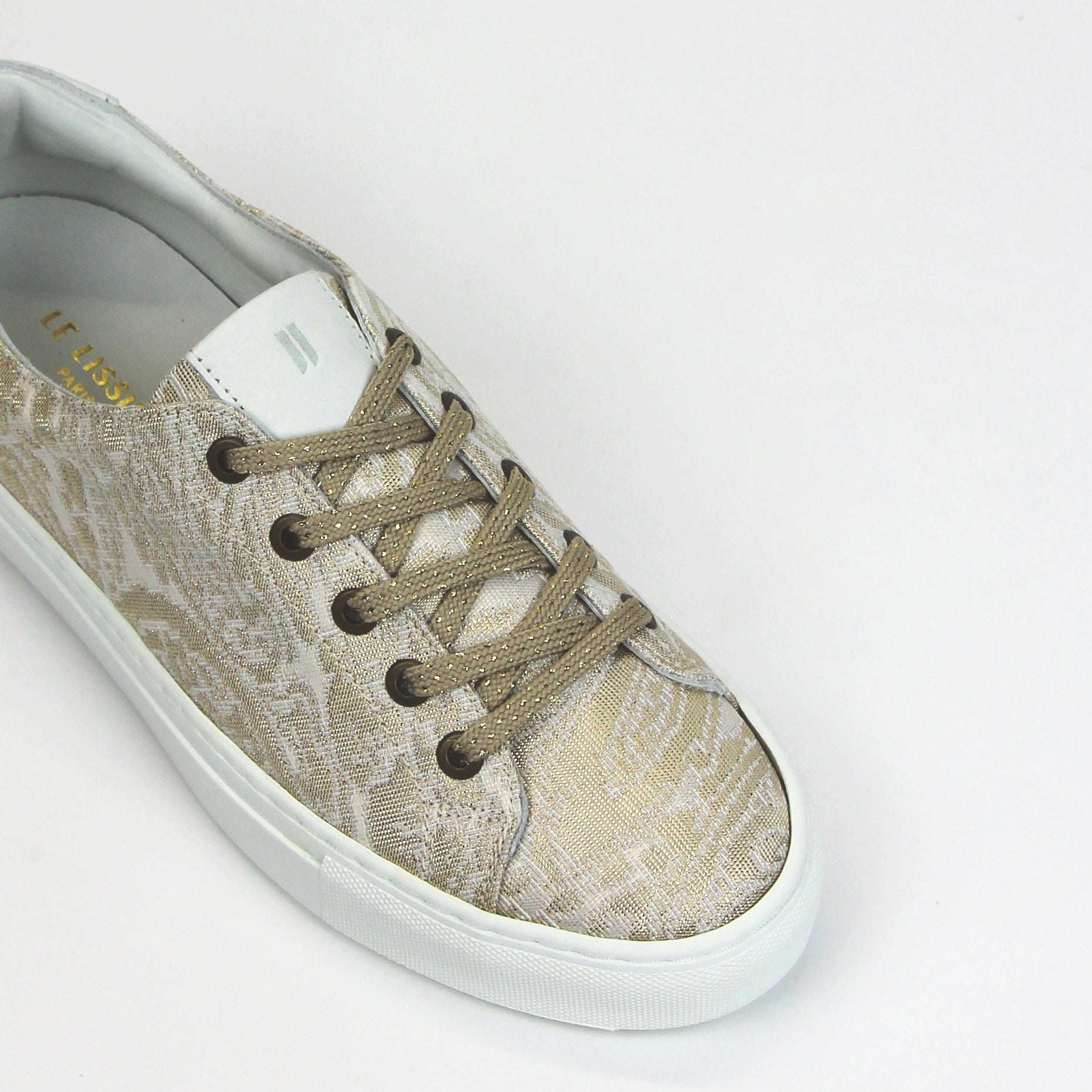 The Ethiquette Sneakers baskets brocart ivoire 36-41