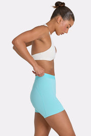 Oh Polly Bo+Tee BT1511 short mini aqua taille haute