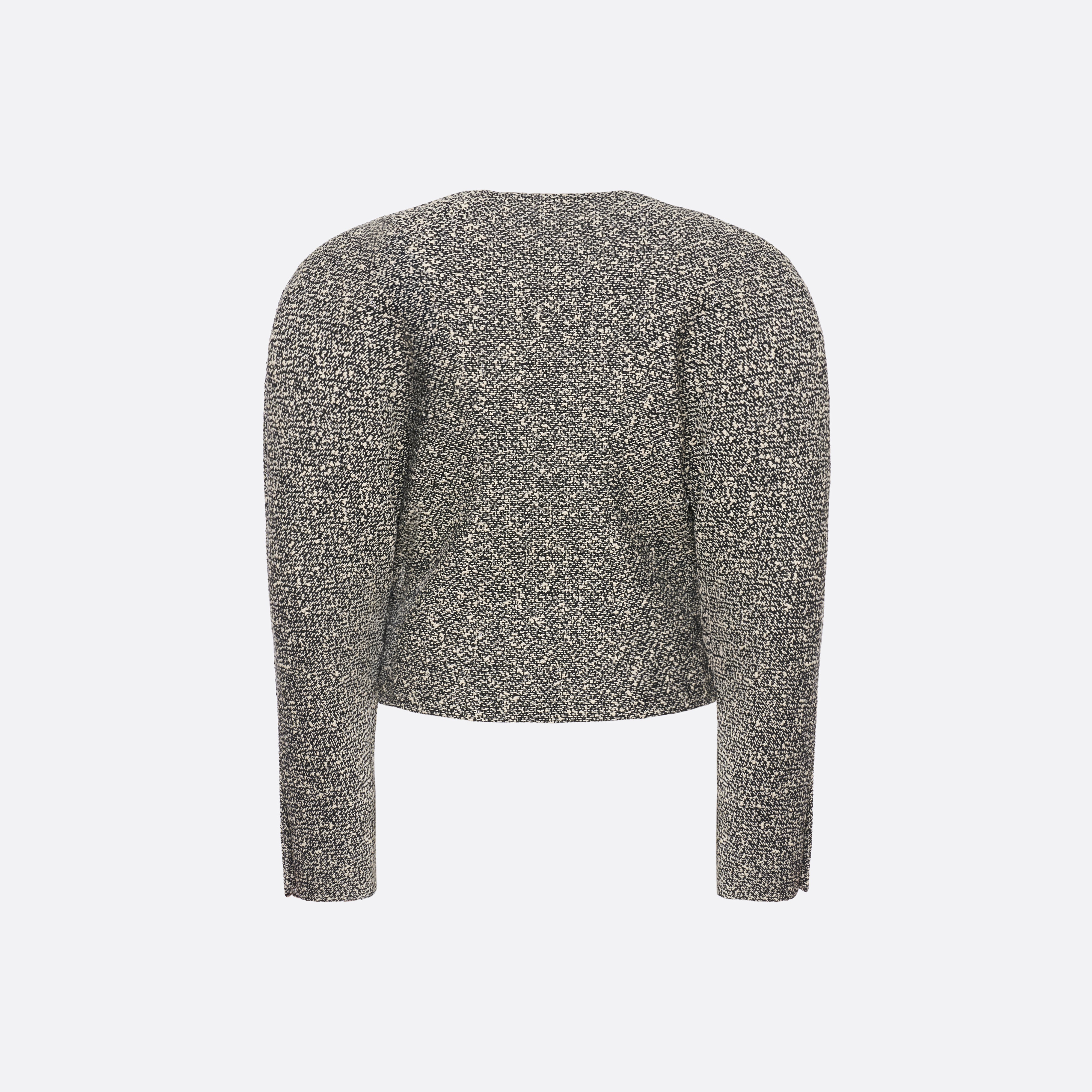 Alessandra Rich Veste tweed sequins blanc noir 36