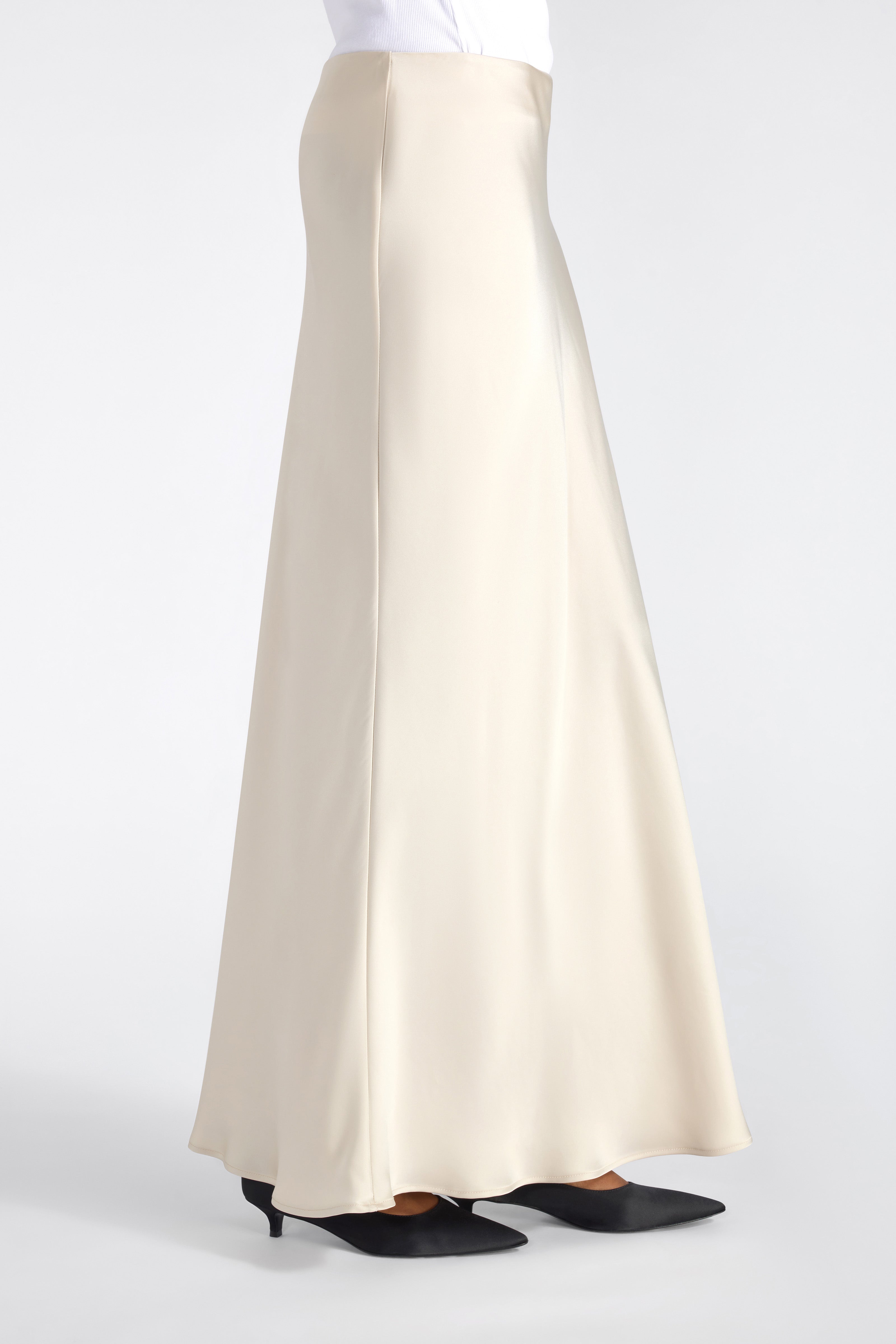 Liviana Conti Bessie jupe longue satin alabastro