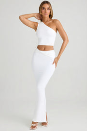 Oh Polly Lena jupe maxi blanche modal fendue