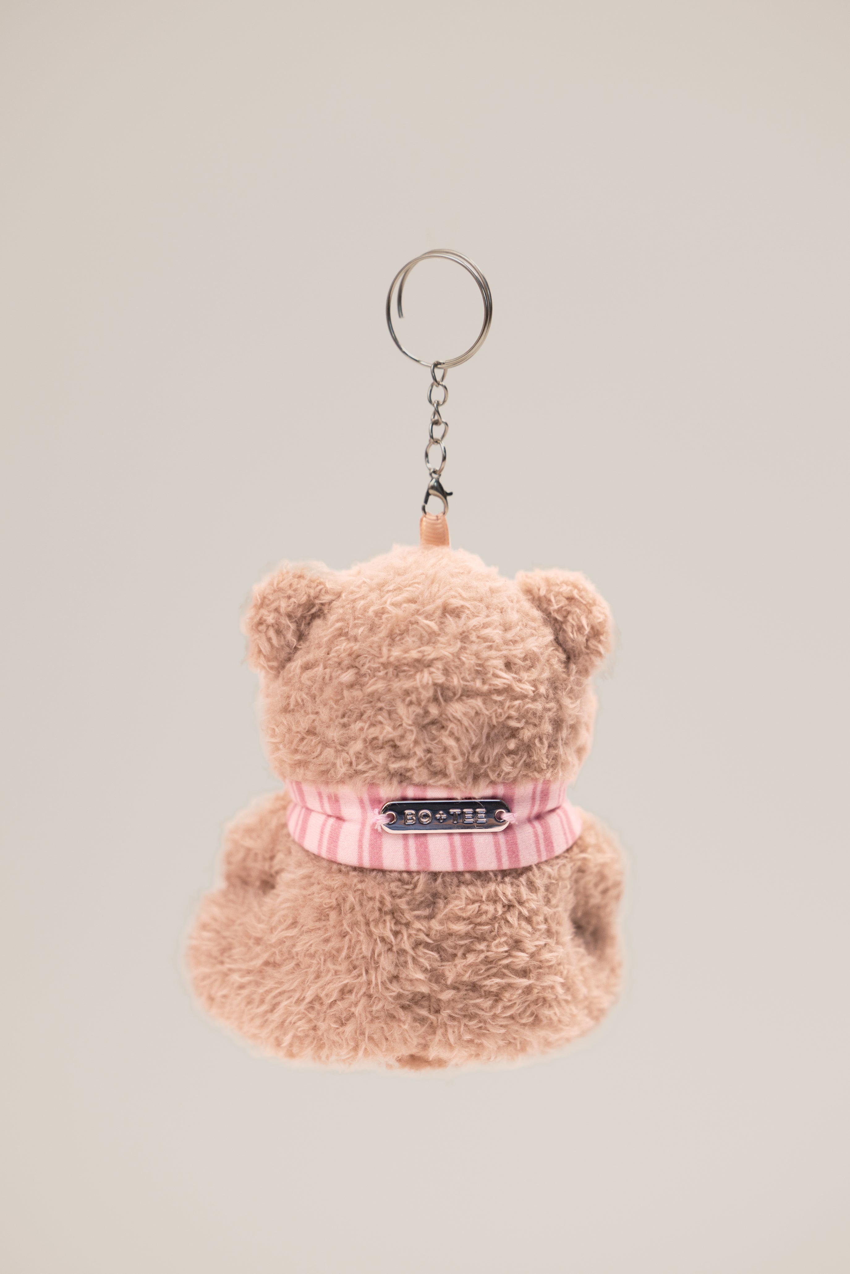 Oh Polly Bo+Tee Teddy Keychain porte-clés berry rayé