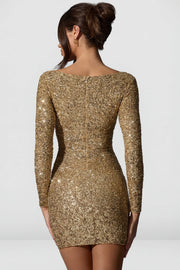 Oh Polly 11305 Sephina mini robe sequins or