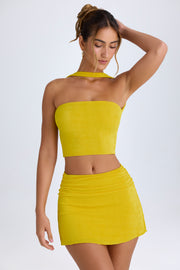 Oh Polly Kika jupe mini buttercup taille mi-haute froncée