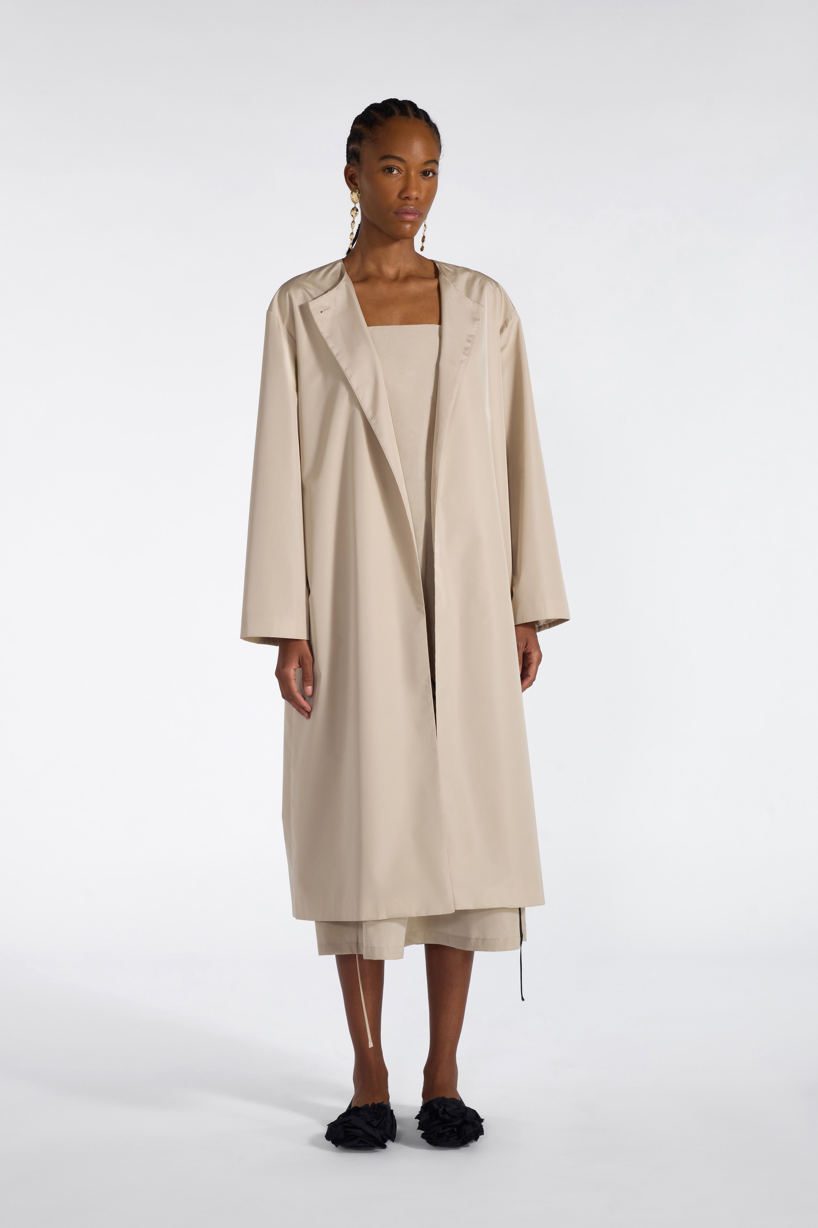 Liviana Conti Caleb manteau taffetas alabastro