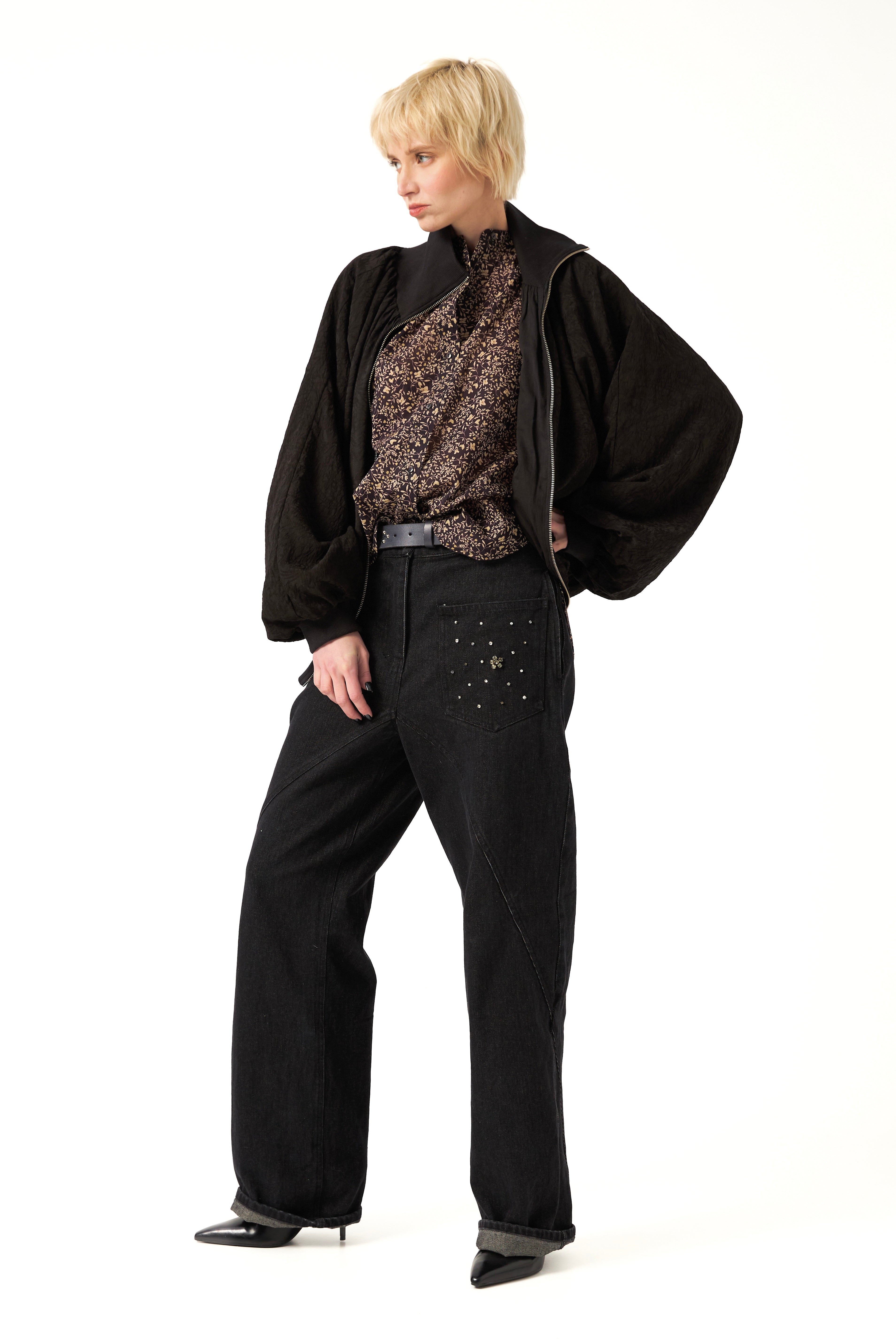 Chicosoleil Mako bomber noir viscose S