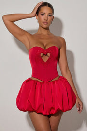 Oh Polly Amora 12729 Top Corset Rouge Strass