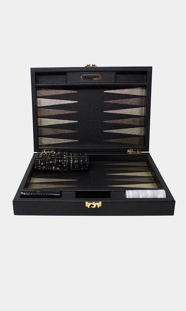 The Ethiquette Maison Backgammon Empyrée cuir tweed 50 cm