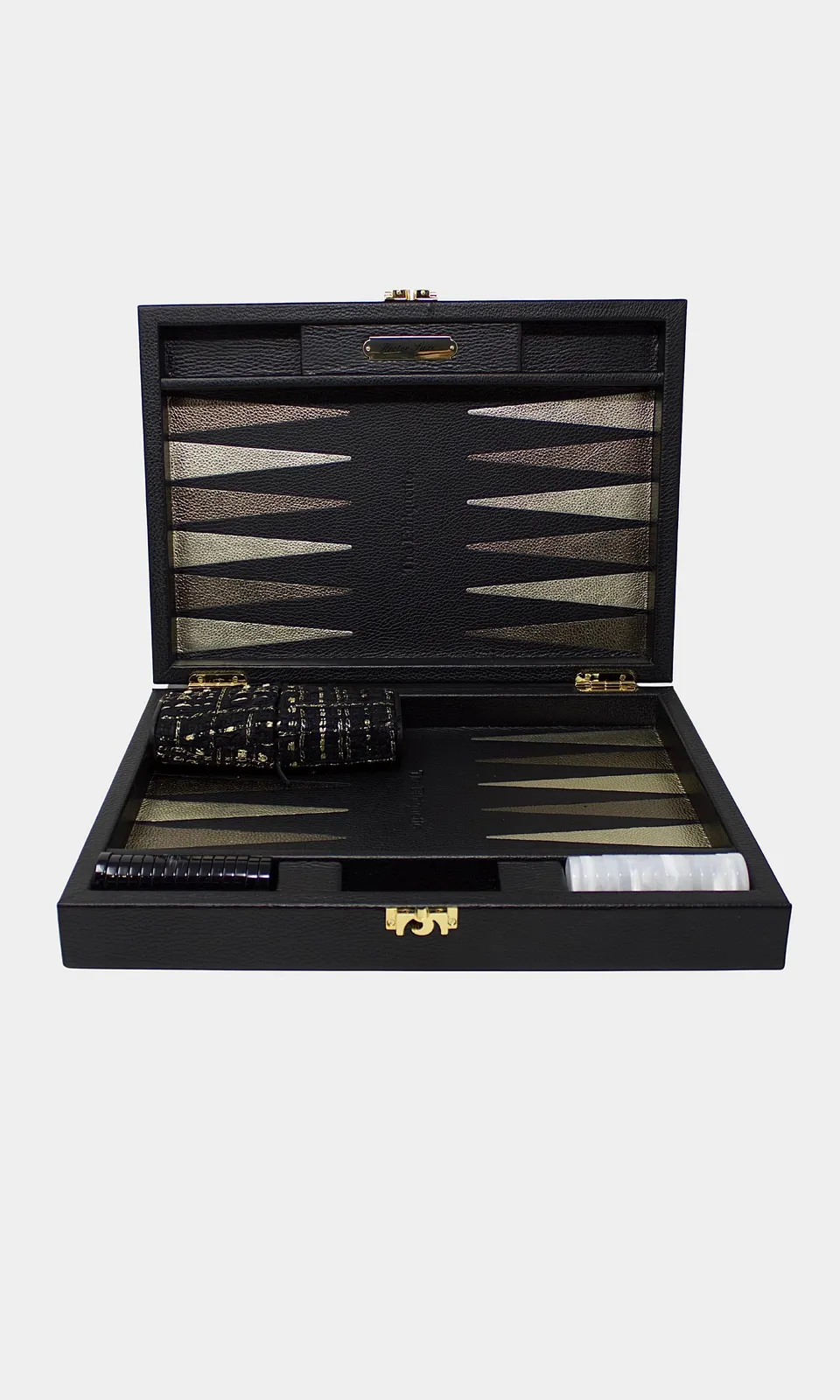 The Ethiquette Maison Backgammon Empyrée cuir tweed 50 cm