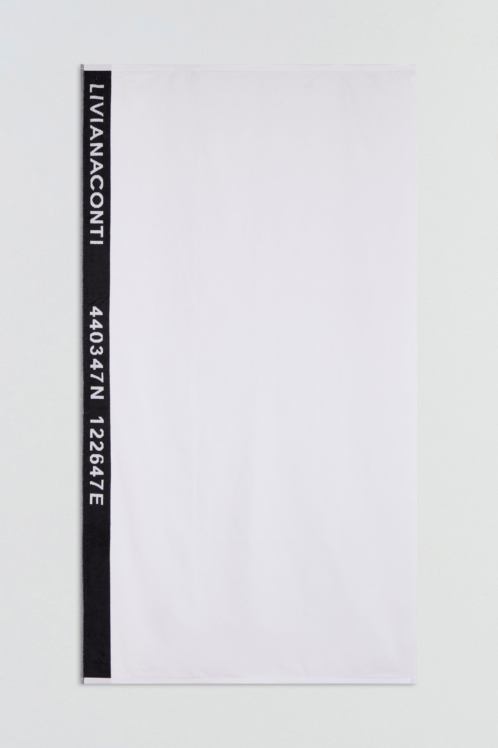 Liviana Conti Logo serviette plage blanc noir TU