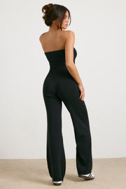 Oh Polly Chunky Knit Bandeau BT1142 combinaison noire coton