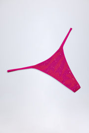 Oh Polly Swim Jalama NS10492C bas de bikini rose tropical strass