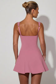 Oh Polly Janelle Robe Mini Rose Poudré Nœuds