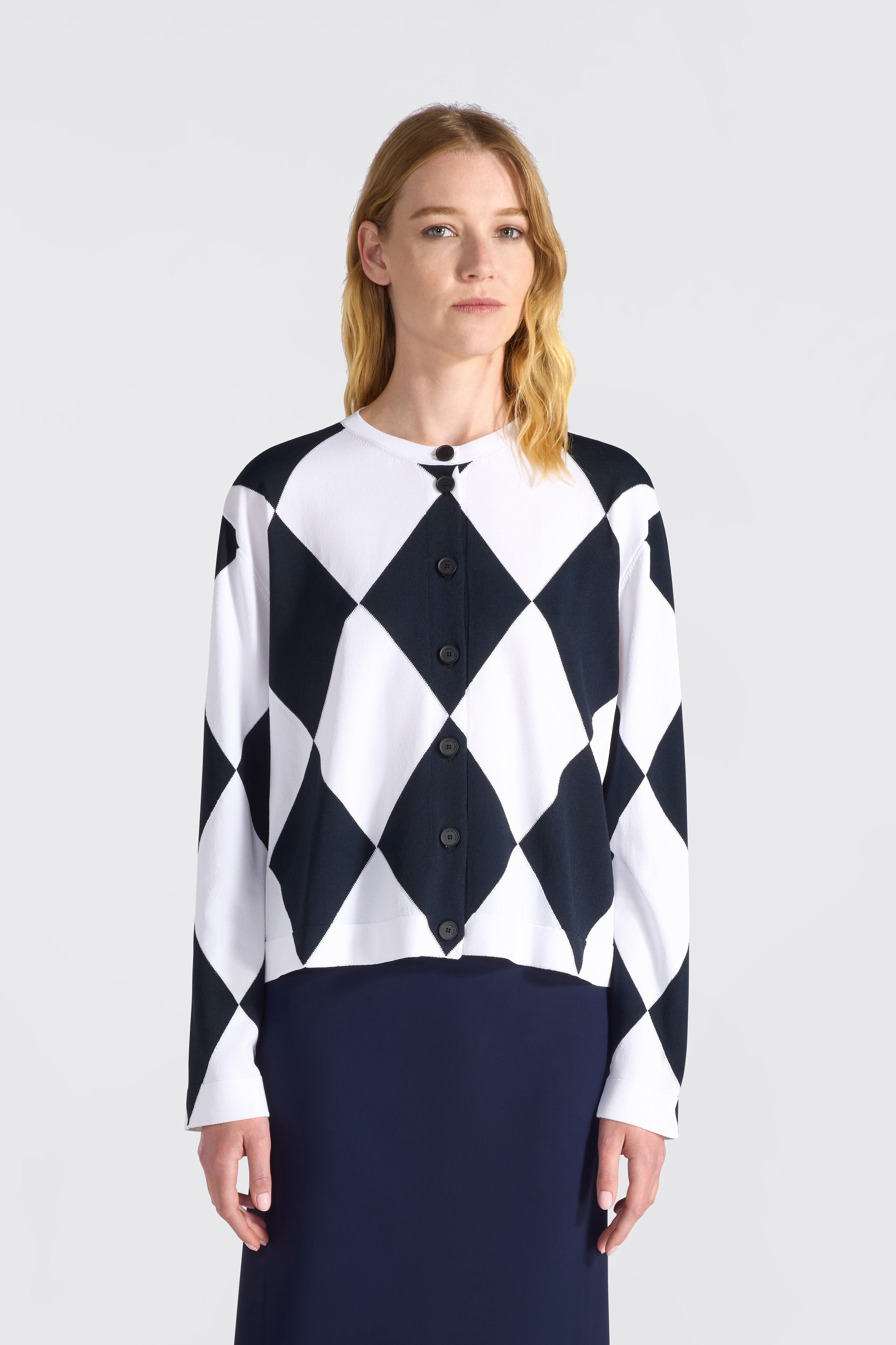 Liviana Conti Jeremy gilet losanges viscose