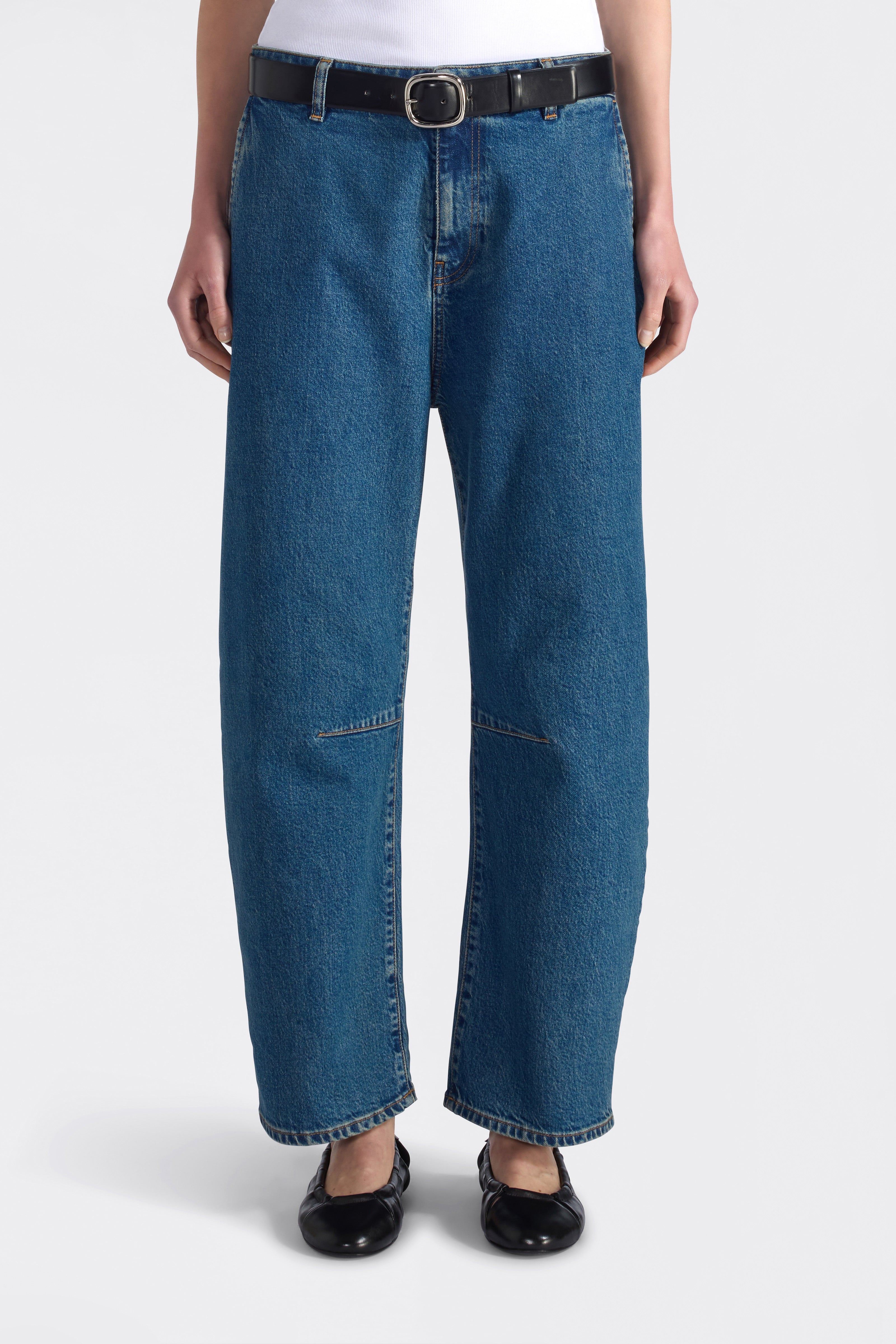 Liviana Conti Pantaloni Alan jean shaped dirty blue
