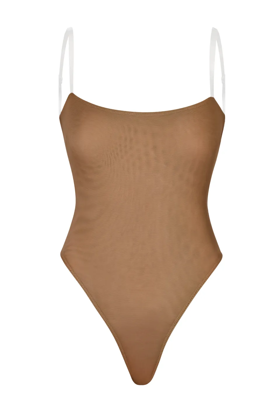 Oh Polly Bodysuits Soft Mesh Body Almond bretelles invisibles