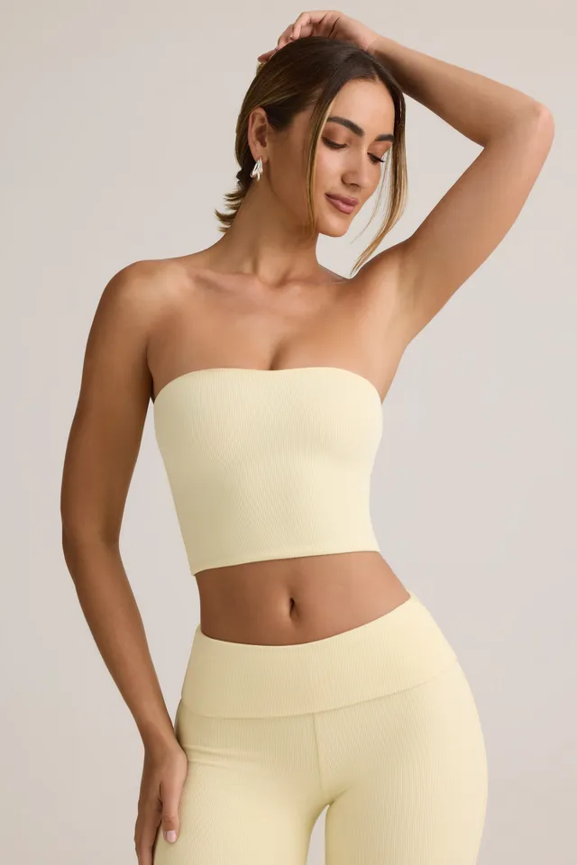 Oh Polly Verna top bandeau crop beige butter modal
