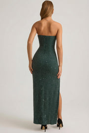 Oh Polly Embellished La Rochette 6750 robe maxi vert émeraude