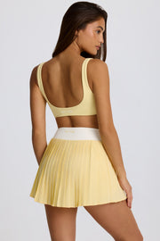 Oh Polly Bo+Tee jupette mini jaune citron plissée