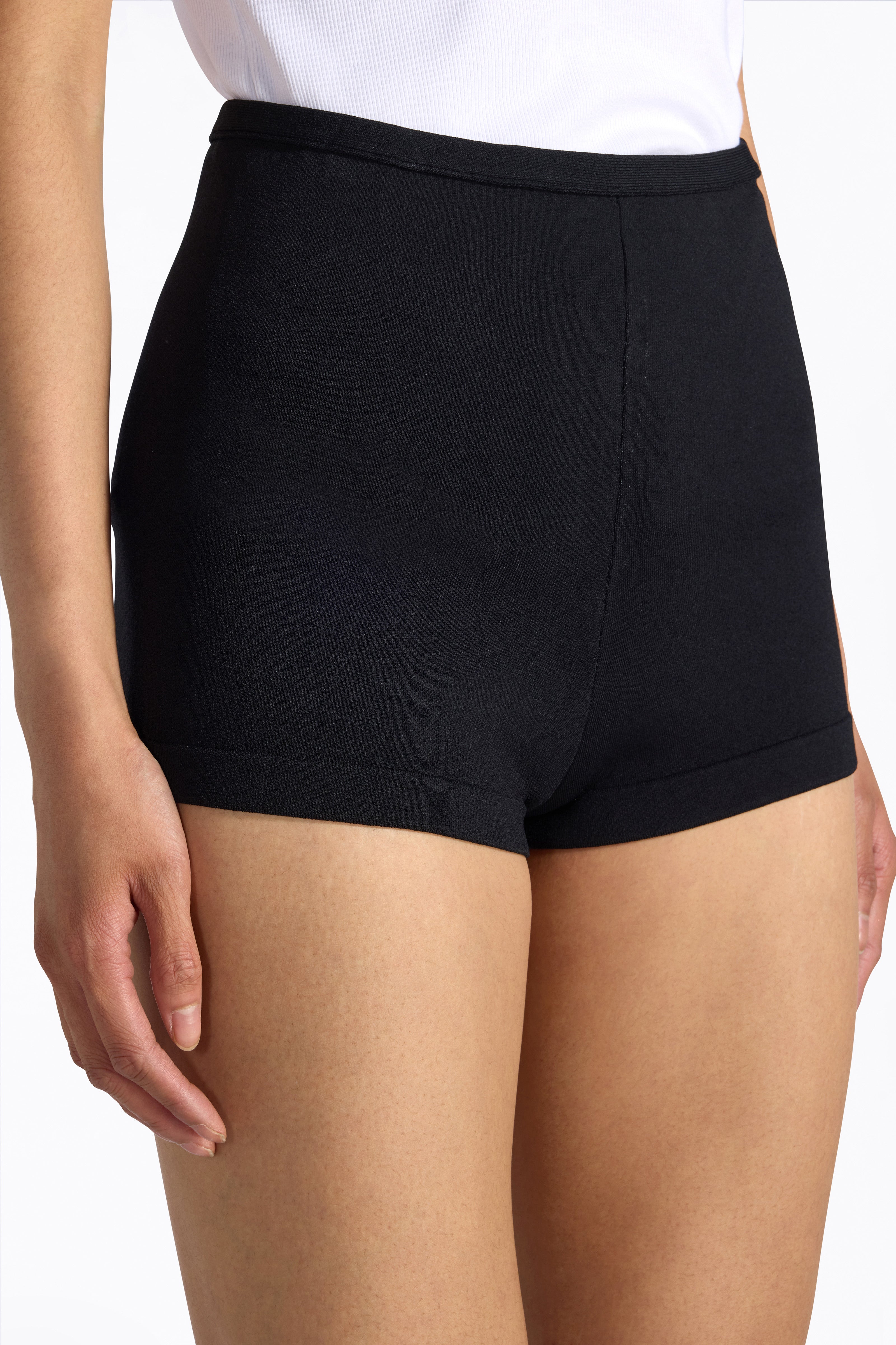 Liviana Conti Ines culotte femme noir viscose taille haute