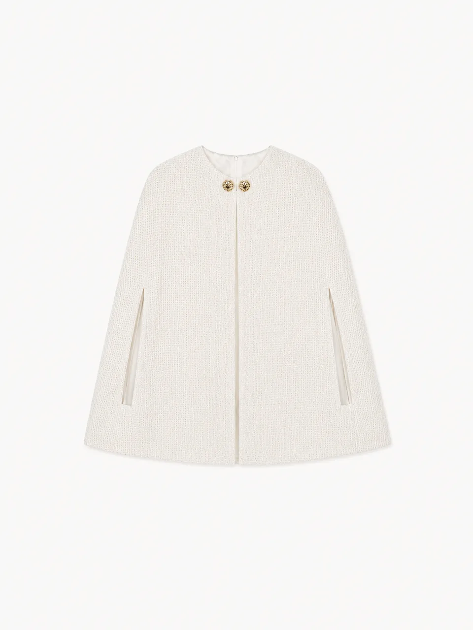 The Ethiquette Diamant cape tweed blanc XS-M