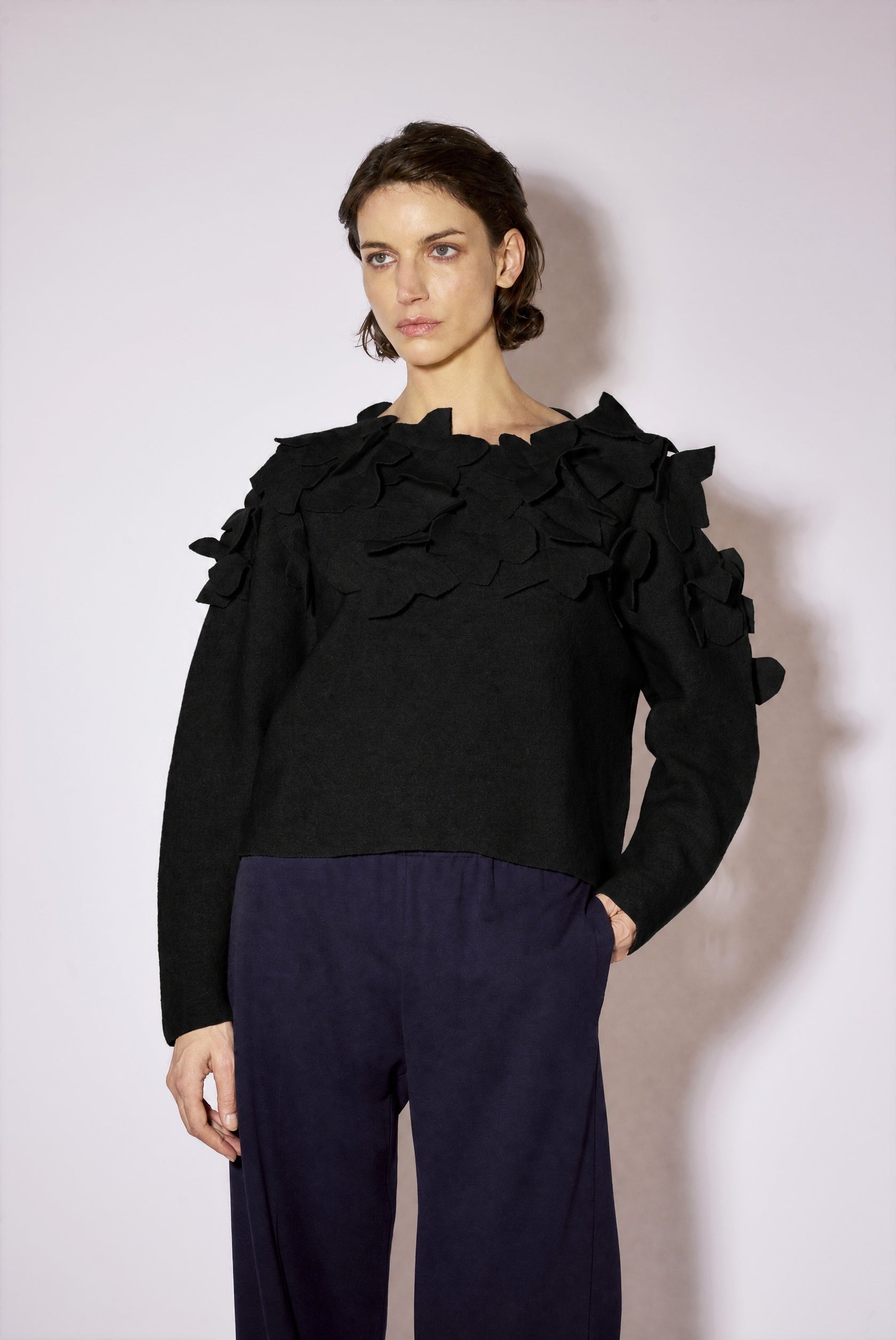 Liviana Conti Coco pull laine vierge noir