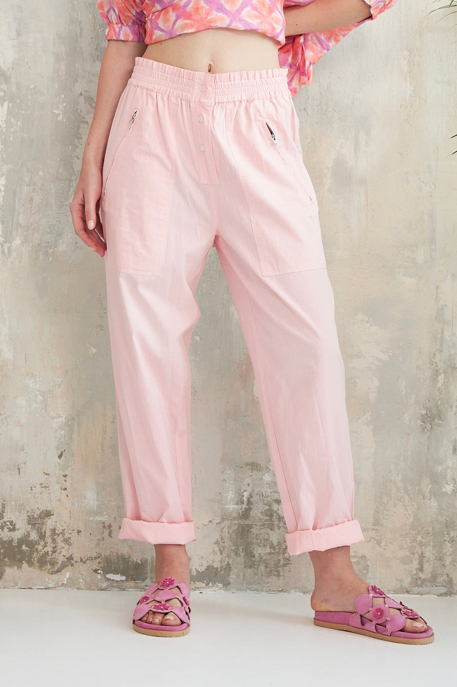 Chicosoleil Bari pantalon coton Rose Meringue